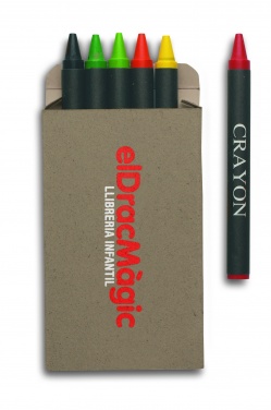Logo trade promotional items picture of: Carton of 6 wax crayons